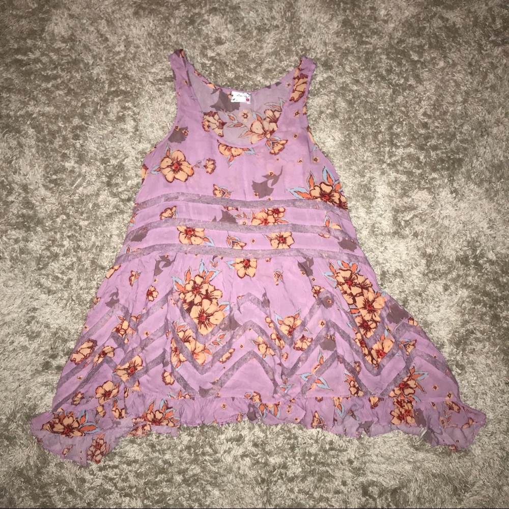 Free People Intimately Voile and Lace Trapeze Slip
